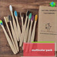 Natural Bamboo Antibacterial Toothbrushes - Set of 12 pieces