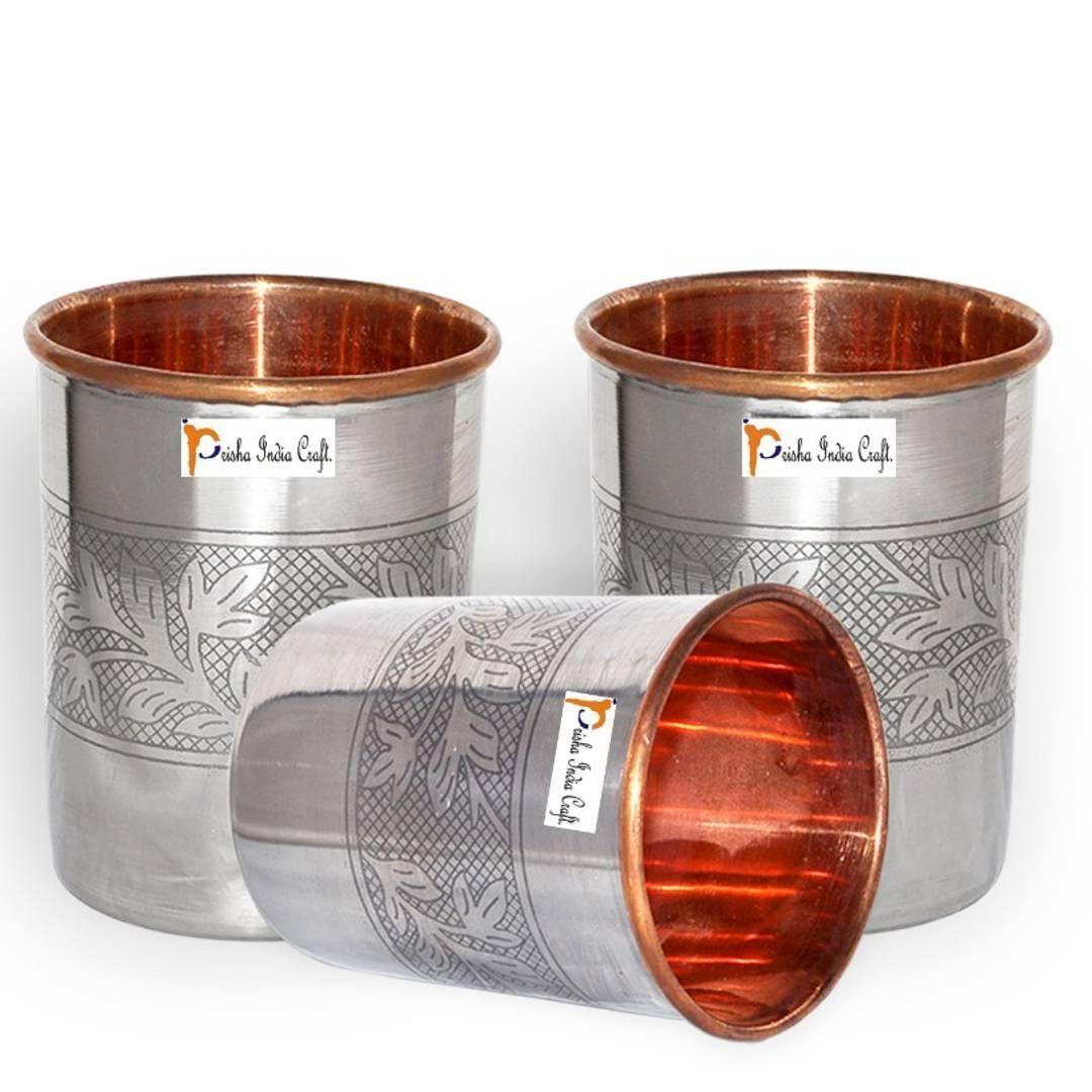 Set of 3 Copper Drinking Cups Tumblers - Earth Thanks - Set of 3 Copper Drinking Cups Tumblers - natural, vegan, eco-friendly, organic, sustainable, anti-microbial, antibacterial, antimicrobial, bottle, coffee, copper, dinner, dinnerware, drink, drinking cup, drinking glass, drinking tumbler, health, home, house, kitchen, kitchen ware, liquid, lunch, metal, milk, non toxic, portable, recyclable, recycle, recycle friendly, reusable, sterile, tableware, tea, tumbler, vegan friendly, water, water bottle