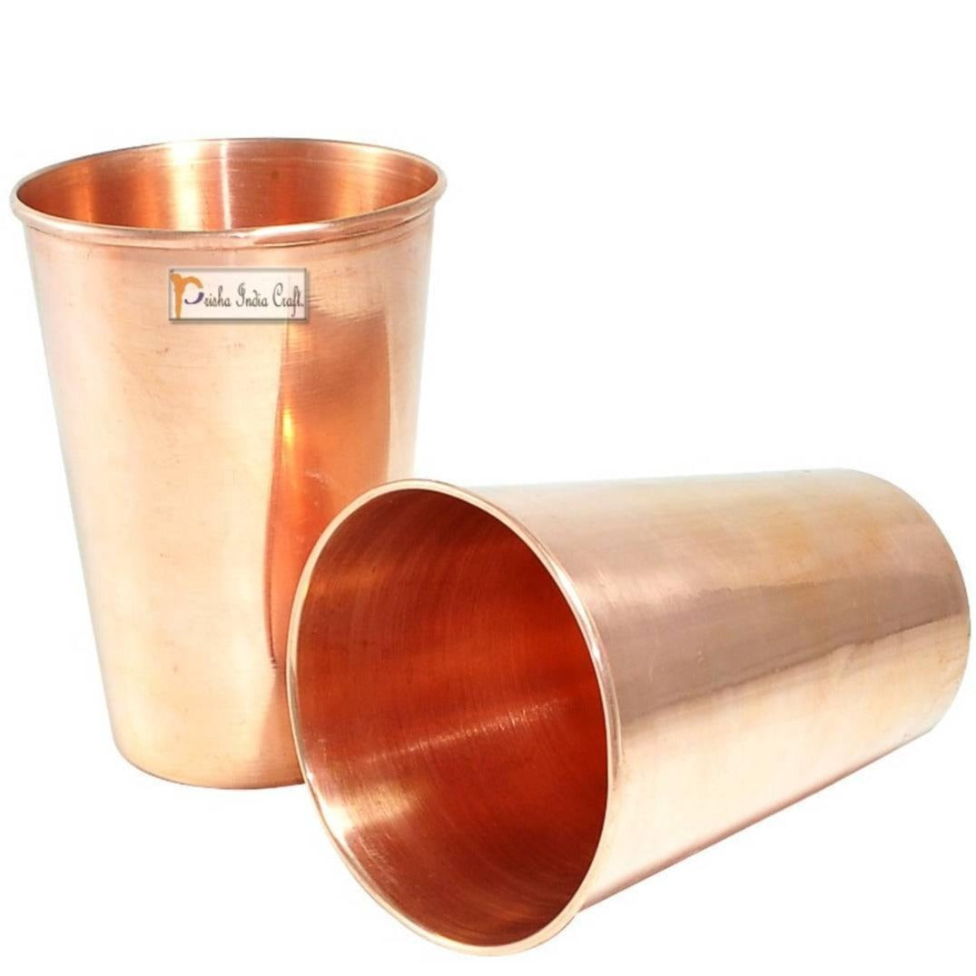Set of 2 Copper Drinking Cups Tumblers - Earth Thanks - Set of 2 Copper Drinking Cups Tumblers - natural, vegan, eco-friendly, organic, sustainable, anti-microbial, antibacterial, antimicrobial, coffee, copper, dinner, dinnerware, drink, drinking cup, drinking glass, drinking tumbler, health, home, house, kitchen, kitchen ware, liquid, lunch, metal, non toxic, portable, recyclable, recycle, recycle friendly, reusable, sterile, tableware, tea, tumbler, vegan friendly, water, water bottle