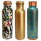 Colored Copper Water Bottle Set of 3 (1000 ml each) - Earth Thanks - Colored Copper Water Bottle Set of 3 (1000 ml each) - anti-microbial, antibacterial, antimicrobial, bottle, camping, coffee, copper, cup, dinner, dinnerware, drink, drinking cup, fresh, health, home, house, insulated, kitchen, liquid, lunch, metal, non tossico, non toxic, outdoor, picnic, plastic free, portable, recyclable, recycle, recycle friendly, reusable, save food, stay safe, sterile, tea, travel, vegan friendly, water, water bottle