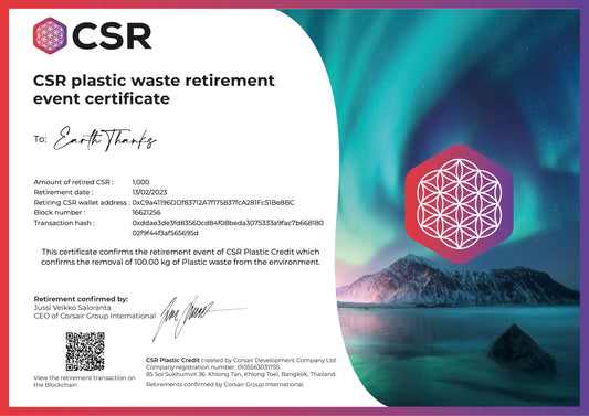 We are plastic-neutral! - CSR Plastic Credits