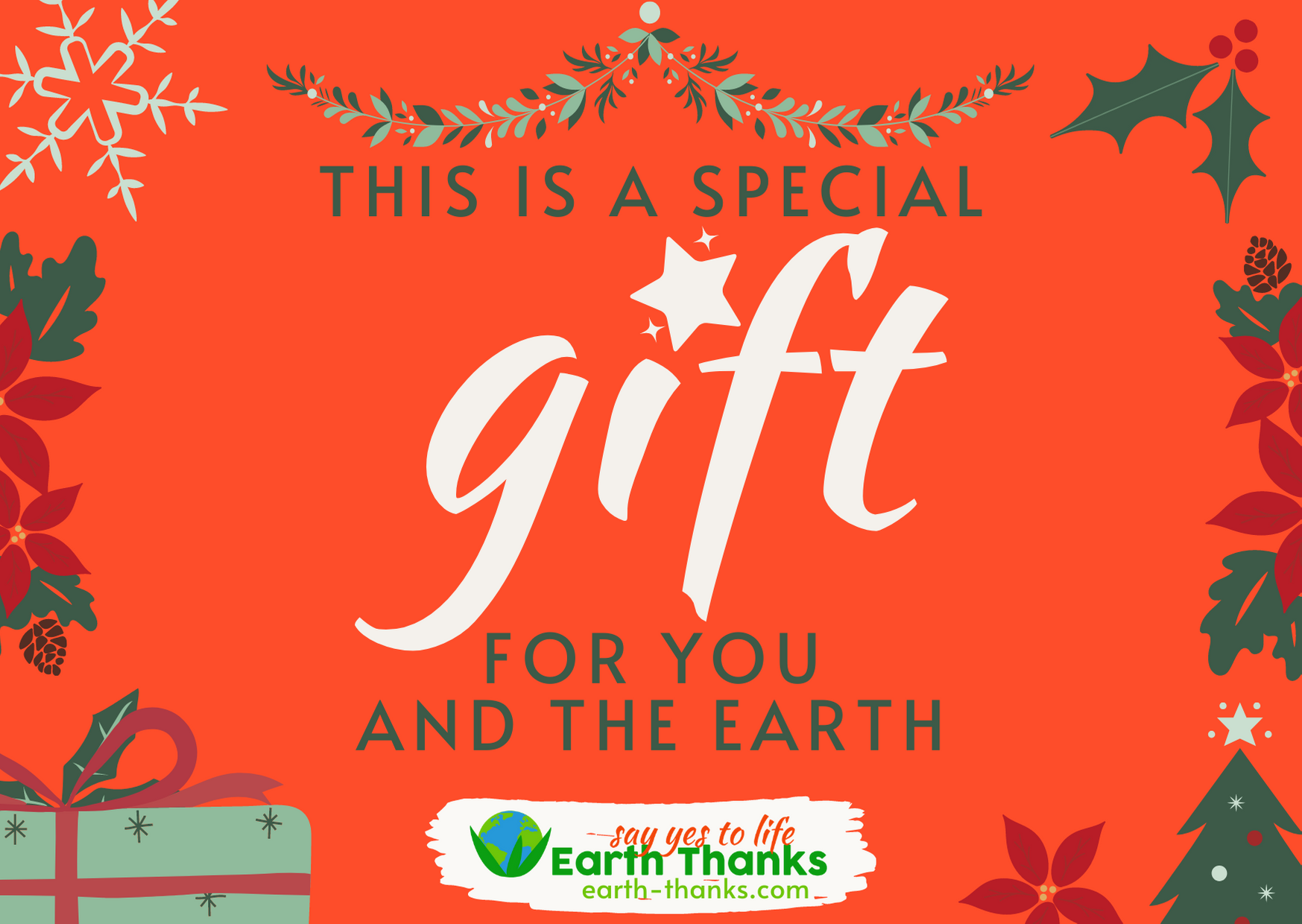 Gift Card - Earth Thanks - Gift Card - natural, vegan, eco-friendly, organic, sustainable, alternative to plastic, china, eco, eco-friendly, ecofriendly, environment, environmental, environmental friendly, environmentally friendly, free shipping, gift card, made in china, natural, non toxic, offset carbon, plastic, plastic free, recyclable, recycle, recycle friendly, safe, save the earth, save the environment, save the planet, sustainable, vegan, vegan friendly