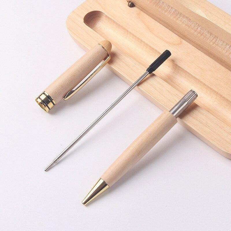 Maple Wood Ballpoint Pen With Bamboo Case - Earth Thanks - Maple Wood Ballpoint Pen With Bamboo Case - natural, vegan, eco-friendly, organic, sustainable, anti-microbial, antibacterial, antimicrobial, bamboo, box, case, compostable, container, disposable, gift, holder, maple wood, non toxic, office, pen, pencil case, pouch, recyclable, recycle, recycle friendly, reusable, stationery, sterile, unisex, vegan friendly, wood, wooden, writing