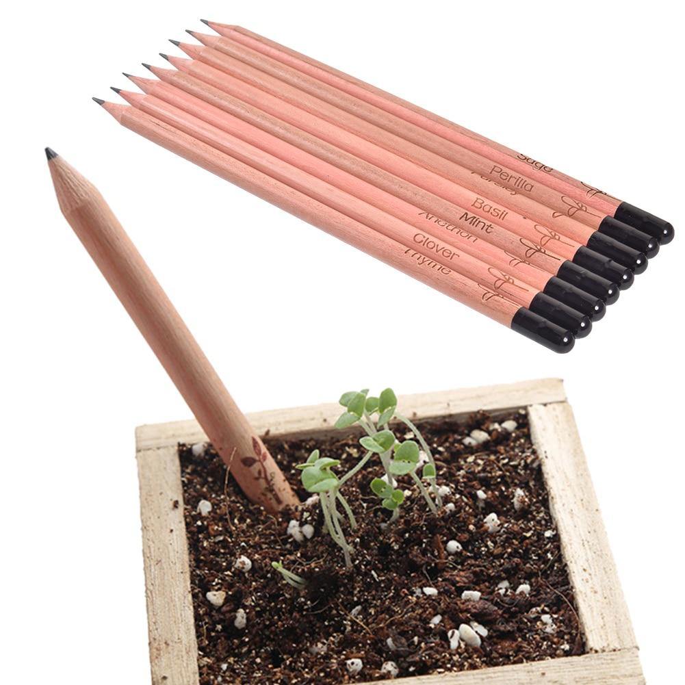 Grow Pencil: a pencil you can plant (Set of 8) - Earth Thanks - Grow Pencil: a pencil you can plant (Set of 8) - natural, vegan, eco-friendly, organic, sustainable, bamboo, compostable, disposable, green energy, multipurpose, non tossico, non toxic, office, organic, pencil, pencil case, recyclable, recycle, recycle friendly, reusable, stationery, vegan friendly, wood, wooden, writing