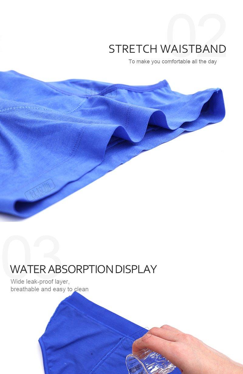 Intiflower Bamboo Underwear 6XL Sport Leakproof 4 Layer Heavy