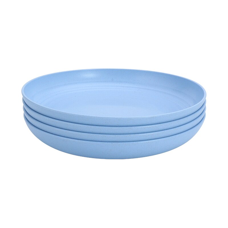 Top Quality Multi-Color Wheat Straw Plastic Plates Outdoor Fruit