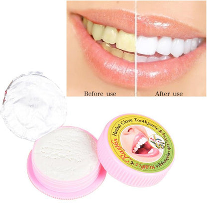 Natural Herbal Toothpaste with Clove - Thailand Tooth Whitening and Stain Removal - Earth Thanks - Natural Herbal Toothpaste with Clove - Thailand Tooth Whitening and Stain Removal - natural, vegan, eco-friendly, organic, sustainable, anti-allergic, antibacterial, clove, herbal, natural, oral hygiene, stain removal, Thailand, tooth, tooth whitening, toothbrush, toothpaste
