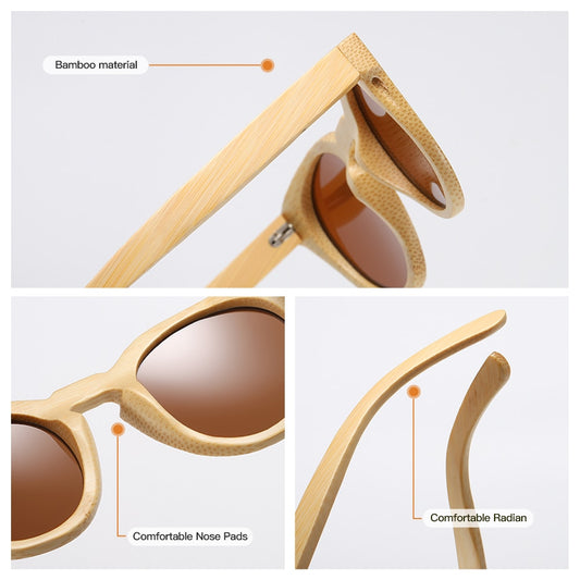 Occhiali da sole polarizzati in legno di bambù ecologici per uomo e donna