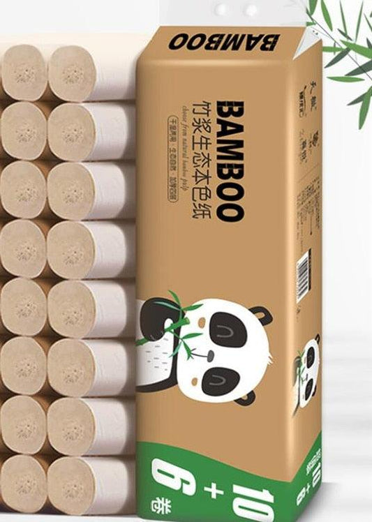 Bamboo Pulp Toilet Paper Set of 16 Rolls - Earth Thanks - Bamboo Pulp Toilet Paper Set of 16 Rolls - natural, vegan, eco-friendly, organic, sustainable, antibacterial, antiseptic, Bamboo, bamboo pulp, biodegradable, eco-friendly, natural, non-toxic, paper, plastic-free, soft, toilet paper, vegan