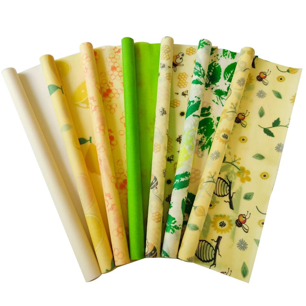 Reusable Beeswax Food Storage Wrapping Paper - Sustainable, Organic Snacks, Cheese, Food Wrapping Paper - Beeswax Food Wraps - Fresh-Keeping Paper For Bread - The Ultimate Eco-Friendly Food Storage Solution 100cm*33cm