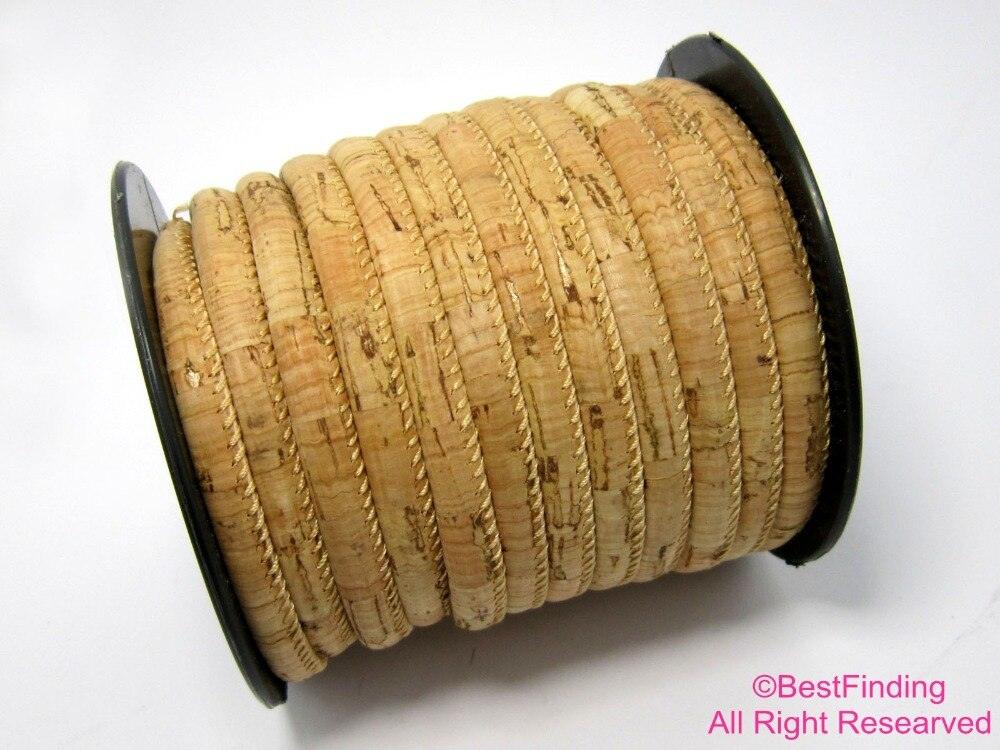 Natural Cork Vegan Leather Cord - Eco-Friendly and Durable - Earth Thanks - Natural Cork Vegan Leather Cord - Eco-Friendly and Durable - natural, vegan, eco-friendly, organic, sustainable, 6mm, animal-free, biodegradable, cord, cork, cork bark, diy, do it yourself, durable, eco-friendly, environmentally-conscious, leather alternative, made in Portugal, natural, non-toxic, plastic-free, sustainable, vegan, vegan leather