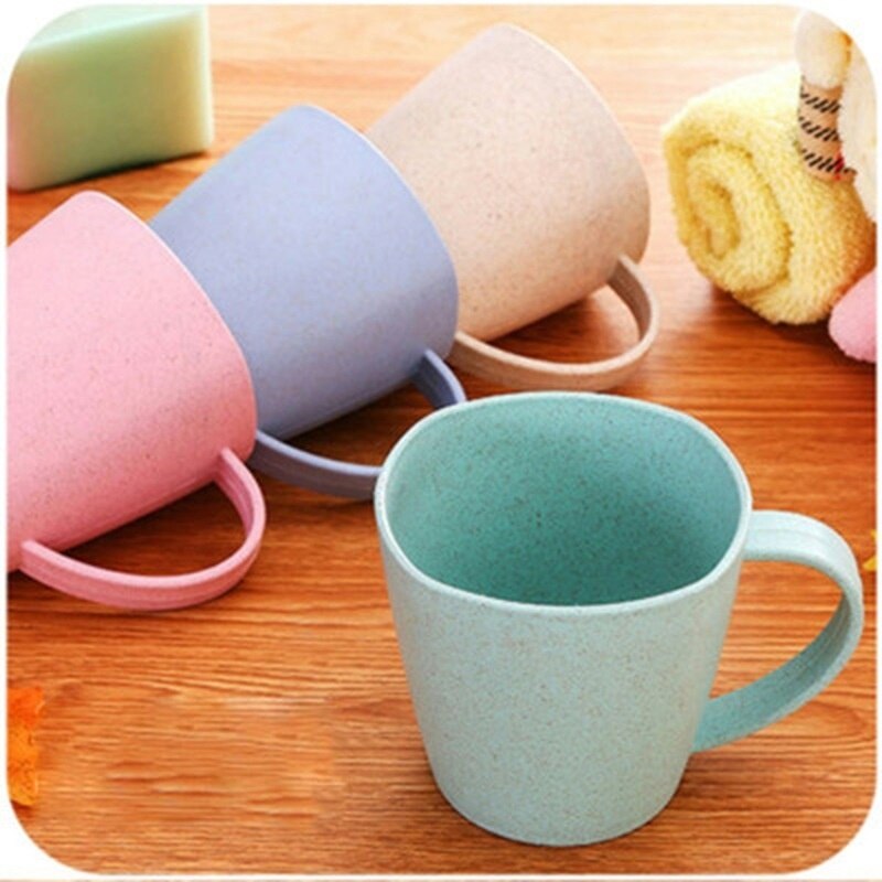 Wheat Straw Milk Mug Environmental Protection Anti-hot Cup 1Pc