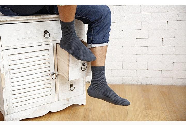 Eco-Friendly Bamboo Fiber Socks - Unisex, Comfortable & Durable - Set of 10