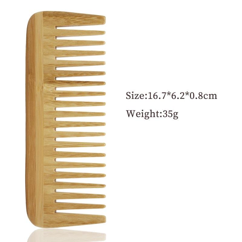 Bamboo Wood Wide Tooth Hair Comb - Earth Thanks - Bamboo Wood Wide Tooth Hair Comb - natural, vegan, eco-friendly, organic, sustainable, bamboo, biodegradable, natural, non-toxic, plastic-free, vegan, wood, wooden