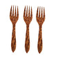 Natural Wooden Coconut Fork Spoon Set Organic Coconut Palm Wood Cutlery for Vagan Salad and Fruit - Perfect Match for Coconut Shell Bowls