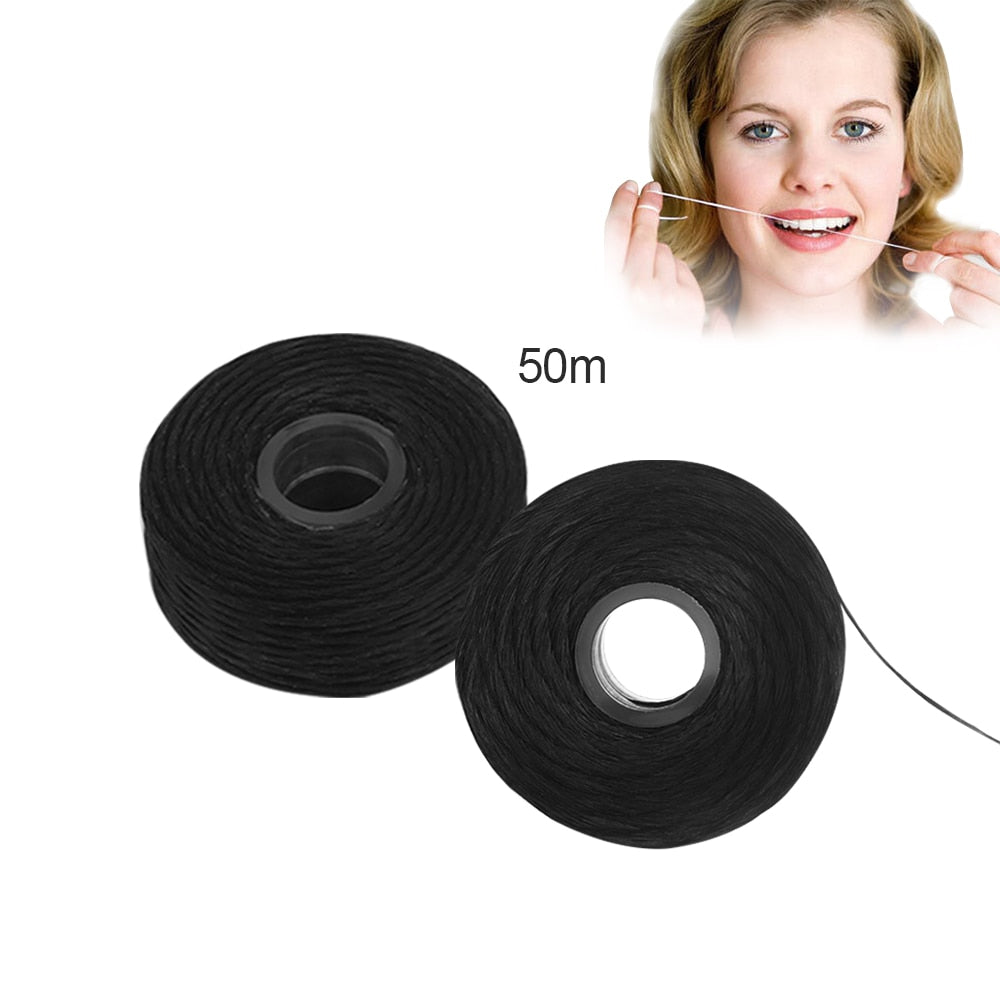 Bamboo Charcoal Dental Flosser - Teeth Cleaning Tool for Dental Care - 3pc 50m