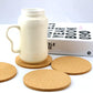 Cork Cup Coasters Tea Coffee Mug Drinks Holder for Kitchen Natural Wooden Mat Tableware Round Drink - Earth Thanks - Cork Cup Coasters Tea Coffee Mug Drinks Holder for Kitchen Natural Wooden Mat Tableware Round Drink - natural, vegan, eco-friendly, organic, sustainable, biodegradable, cork, cork bark, made in Portugal, natural, non-toxic, plastic-free, vegan, vegan leather, wood, wooden