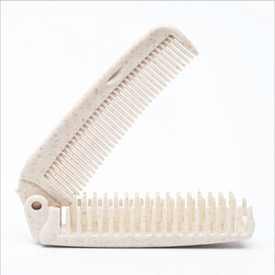 Portable Anti-Static Wheat Straw Hair Brush Comb - Travel Styling Tool