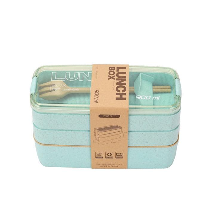 Portable Lunch Box Eco-friendily Wheat Straw Boxes Picnic Storage