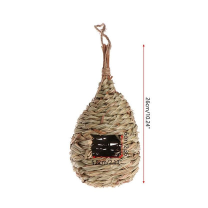 Handmade Hanging Bird House - Natural Grass Fiber Finch Nest Hut for Outdoor Use - Earth Thanks - Handmade Hanging Bird House - Natural Grass Fiber Finch Nest Hut for Outdoor Use - natural, vegan, eco-friendly, organic, sustainable, attractive, biodegradable, bird house, cage, durable, finch, garden, grass fiber, hand-made, handcrafted, handicraft, handicrafts, handmade, hanging, hideaway, hut, natural, nature, nest, non-toxic, outdoor, plant, plant-based, plastic-free, seeds, shelter, vegan