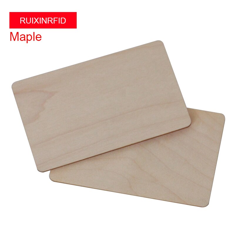 10 Pieces Bamboo Contactless Business Gift RFID Card Blank DIY F08