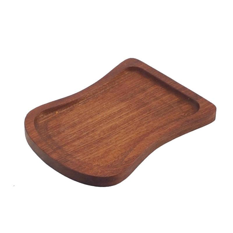 Tableware Solid Wood Round Dessert Plate Japanese-style Wooden Tray Snack Plate Dried Fruit Plate Walnut Color Wooden Plate - Earth Thanks - Tableware Solid Wood Round Dessert Plate Japanese-style Wooden Tray Snack Plate Dried Fruit Plate Walnut Color Wooden Plate - natural, vegan, eco-friendly, organic, sustainable, biodegradable, natural, non-toxic, plastic-free, wood, wooden