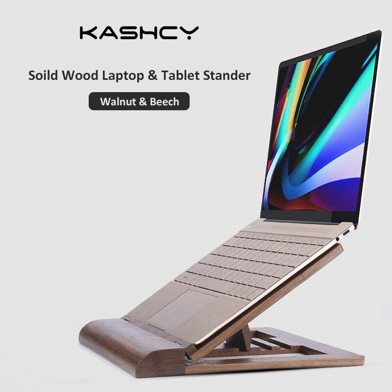 Wooden Laptop & Tablet Stander Walnut Beech stand with 4 levels adjustable height - Earth Thanks - Wooden Laptop & Tablet Stander Walnut Beech stand with 4 levels adjustable height - natural, vegan, eco-friendly, organic, sustainable, apple accessories, biodegradable, computer accessories, electronic, fashionable, laptop accessories, Mac accessories, MacBook accessories, natural, non-toxic, office, pc accessories, plastic-free, tech, technology, trendy, vegan, wood, wooden