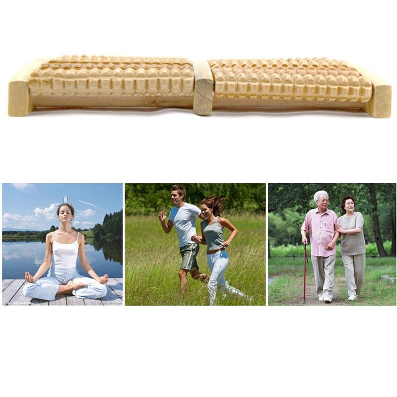 3 5 Row Wooden Foot Roller Wood Care Massage Reflexology Relax Relief Massager Spa Gift Anti Cellulite Foot Massager Care Tool - Earth Thanks - 3 5 Row Wooden Foot Roller Wood Care Massage Reflexology Relax Relief Massager Spa Gift Anti Cellulite Foot Massager Care Tool - natural, vegan, eco-friendly, organic, sustainable, biodegradable, natural, non-toxic, plastic-free, wood, wooden