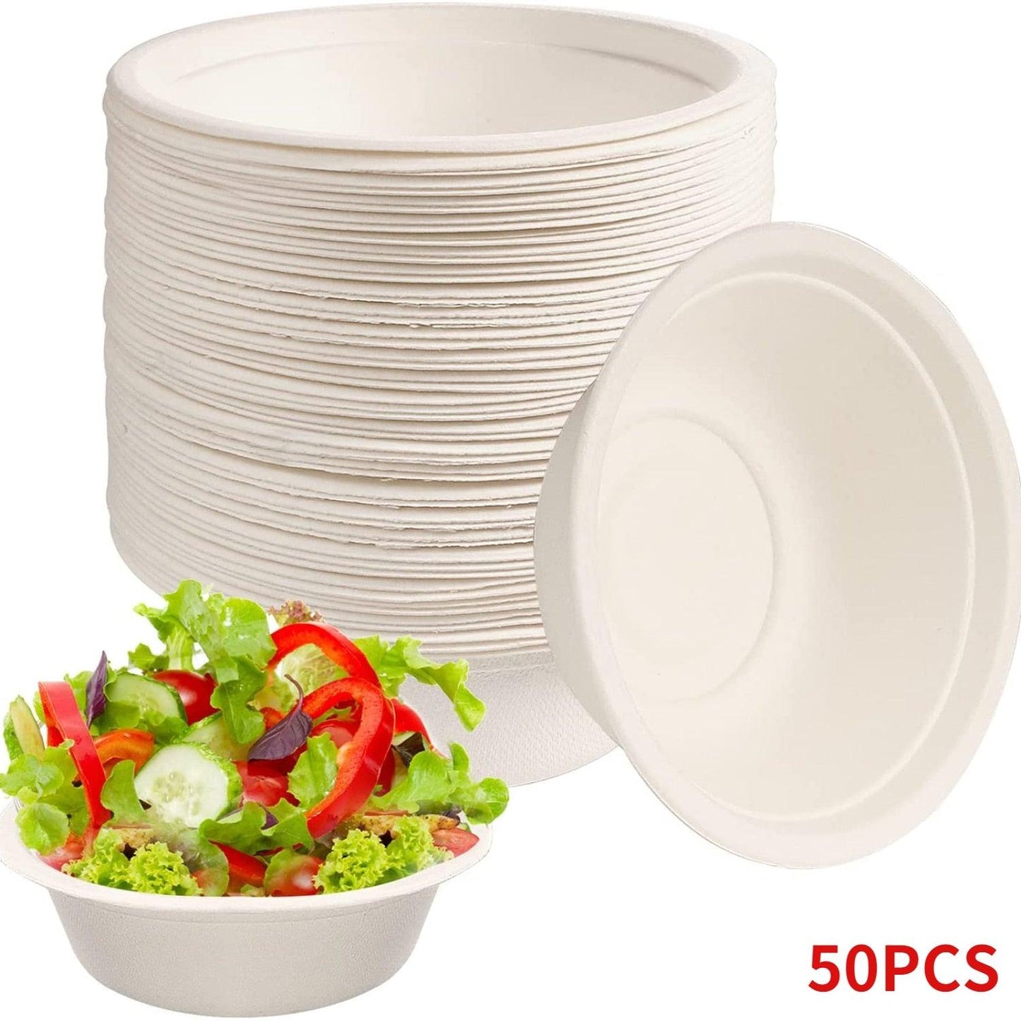 50pcs Degradable Disposable Plates Company Family Gathering Dinner