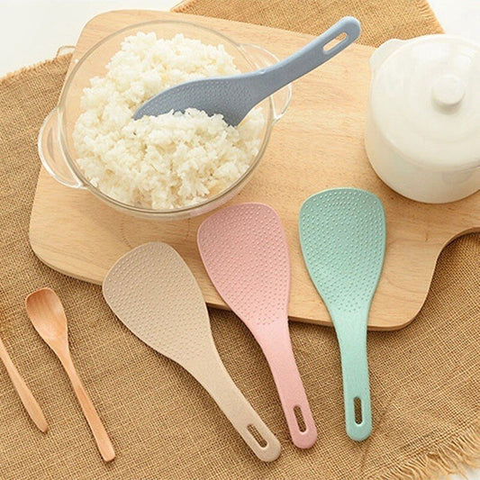 Cucchiaio per riso antiaderente in paglia di grano ecologico - Cuociriso per utensili da cucina