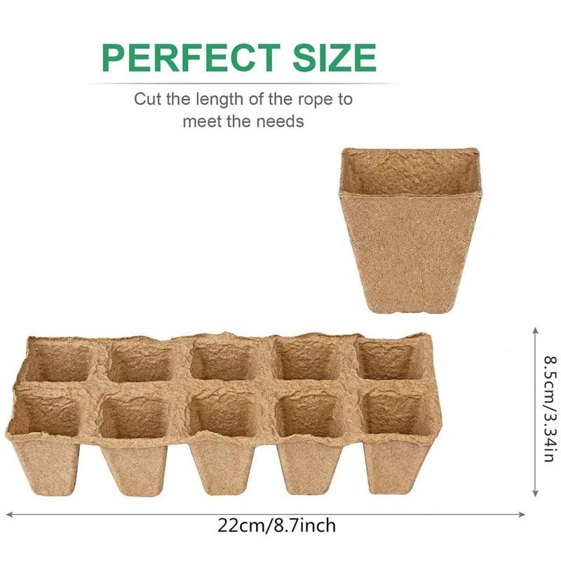 Biodegradable Compostable Planting Pots With 10 Plant Labels - Earth Thanks - Biodegradable Compostable Planting Pots With 10 Plant Labels - natural, vegan, eco-friendly, organic, sustainable, biodegradable, garden, natural, nature, non-toxic, outdoor, paper, plant, plant-based, plastic-free, seeds, vegan
