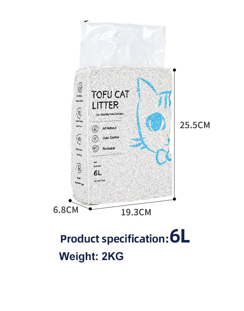 Lettiera per gatti biodegradabile senza polvere agglomerante - Formula naturale di tofu e tè verde