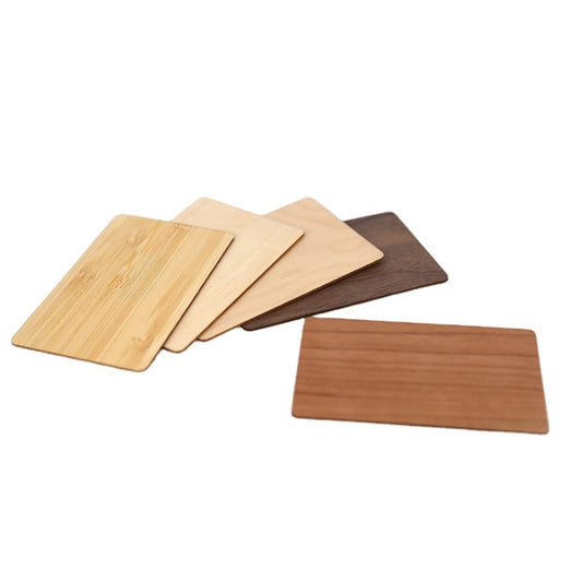 Bamboo Wooden NFC Contactless Business Cards - 5 pieces