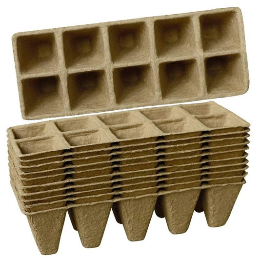 Biodegradable Compostable Planting Pots With 10 Plant Labels - Earth Thanks - Biodegradable Compostable Planting Pots With 10 Plant Labels - natural, vegan, eco-friendly, organic, sustainable, biodegradable, garden, natural, nature, non-toxic, outdoor, paper, plant, plant-based, plastic-free, seeds, vegan
