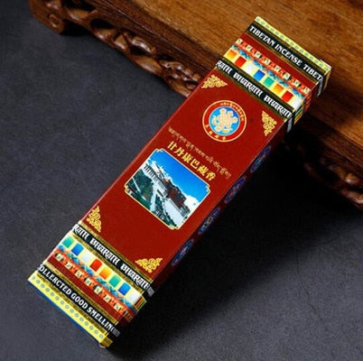 Bastoncino di incenso medicinale tibetano fatto a mano 70 pezzi - Fragranza aromatica di legno di sandalo tibetano naturale per aromaterapia
