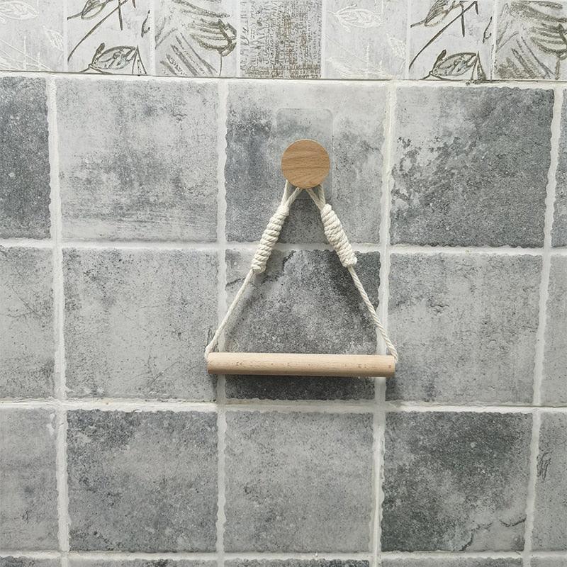 Nail-free Hemp Bathroom Towel Hook or Toilet Paper Holder - The Ultimate Sustainable and Convenient Bathroom Accessory
