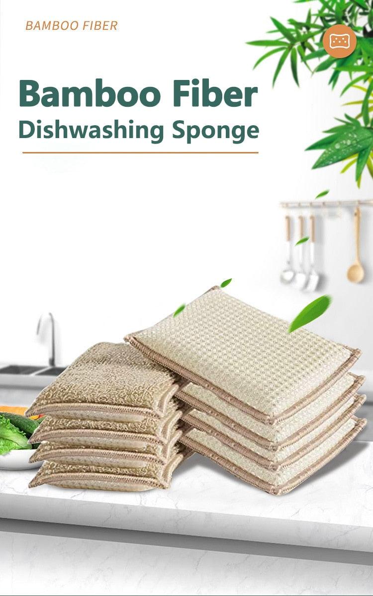 Bamboo Fiber Sponge - The Ultimate Sustainable and Durable Cleaning Tool