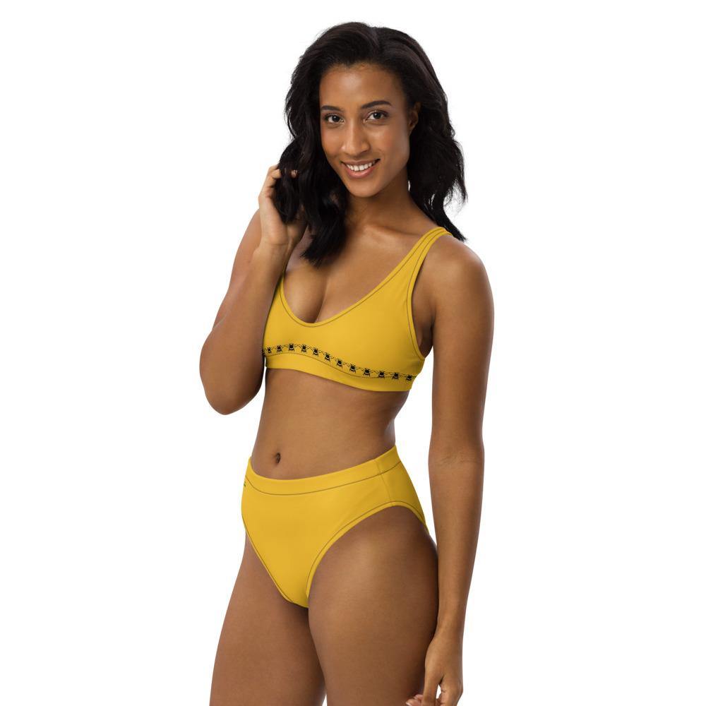 Eco-Friendly Recycled High-Waisted Yellow Bees Bikini - Recycled and S –  Earth Thanks