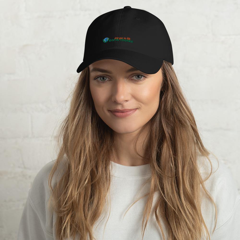 Earth Thanks Baseball Hat - Earth Thanks - Earth Thanks Baseball Hat - natural, vegan, eco-friendly, organic, sustainable, attractive, bathing cap, cap, clothing, cute, happy, hardhat, hat, headdress, industry, male, man, worker