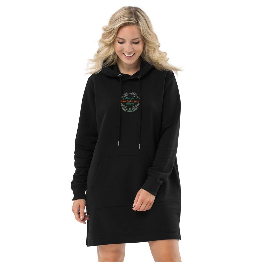 Have you planted a tree today? Hoodie dress - Earth Thanks - Have you planted a tree today? Hoodie dress - natural, vegan, eco-friendly, organic, sustainable, apparel, cotton, eco fashion, eco textiles, embroidery, hoodie, hoodie dress, organic cotton, outfit, sport, sports wear, sportswear