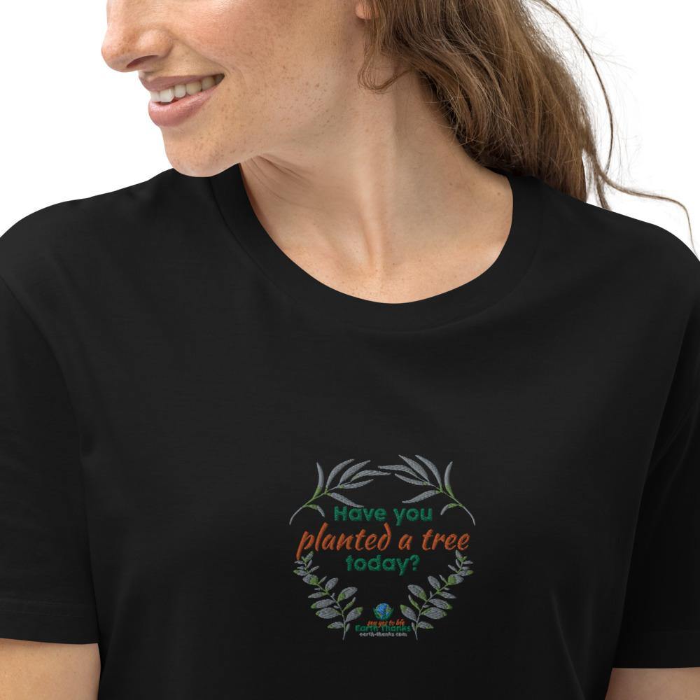 Have you planted a tree today? - Organic cotton t-shirt dress - Earth Thanks - Have you planted a tree today? - Organic cotton t-shirt dress - natural, vegan, eco-friendly, organic, sustainable, apparel, comfortable, compostable, cotton, eco textiles, ecofashion, embroidery, non toxic, organic, organic cotton, outdoor, recyclable, recycle, recycle friendly, soft, T-shirt, T-shirt dress, travel, unisex, vegan friendly, woman