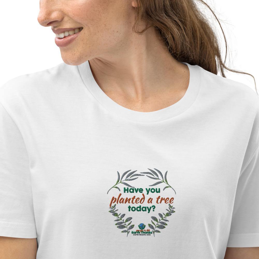 Have you planted a tree today? - Organic cotton t-shirt dress - Earth Thanks - Have you planted a tree today? - Organic cotton t-shirt dress - natural, vegan, eco-friendly, organic, sustainable, apparel, comfortable, compostable, cotton, eco textiles, ecofashion, embroidery, non toxic, organic, organic cotton, outdoor, recyclable, recycle, recycle friendly, soft, T-shirt, T-shirt dress, travel, unisex, vegan friendly, woman