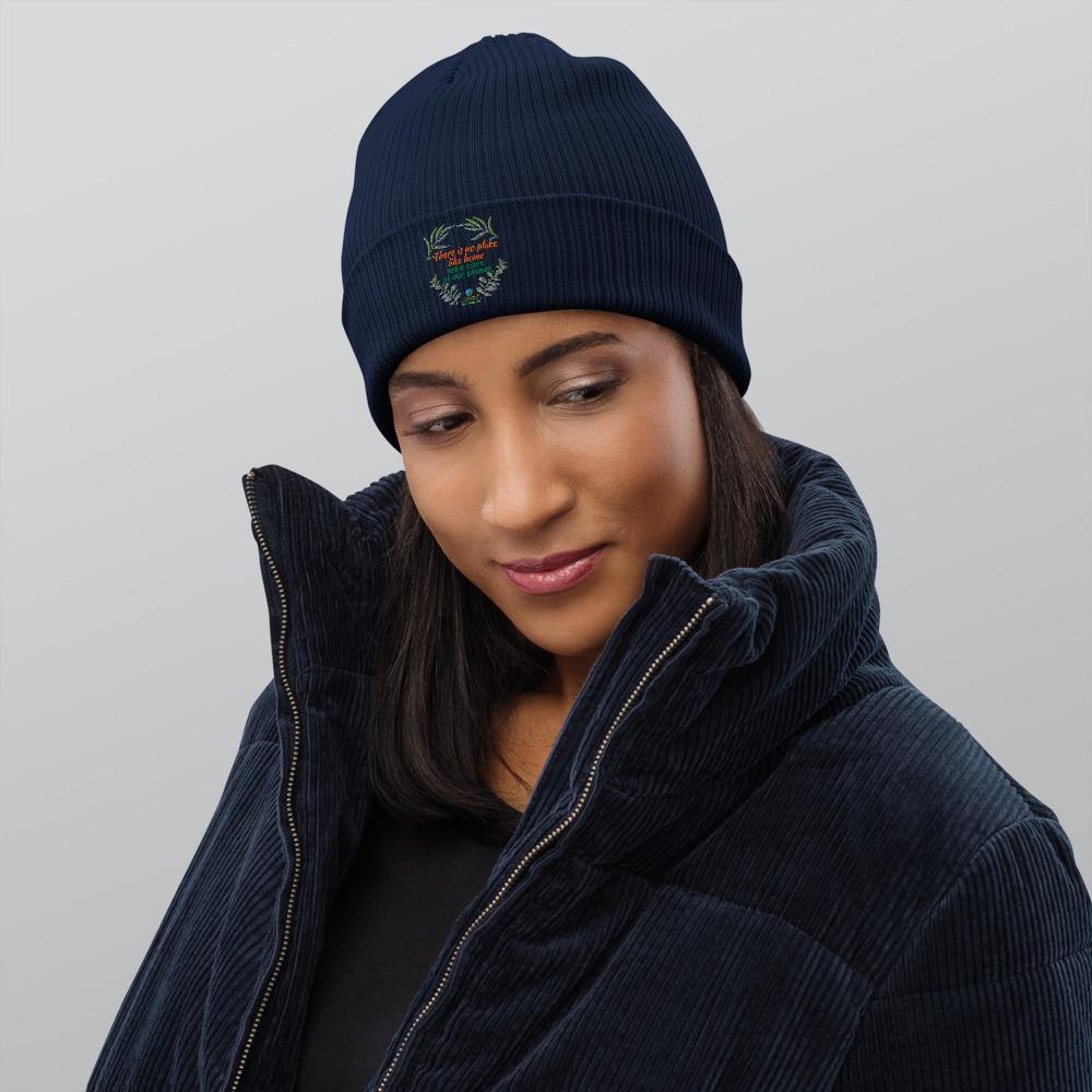 There is no place like home - Organic ribbed beanie - Earth Thanks - There is no place like home - Organic ribbed beanie - accessories, beanie, cotton, cotton fiber, hat, organic cotton, outdoor, portable, recyclable, recycle friendly, reusable, unisex