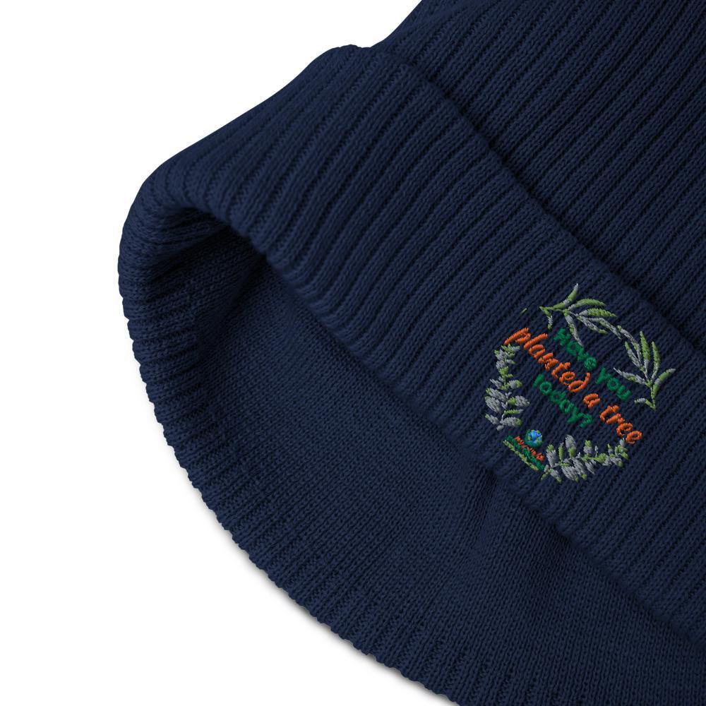 Have you planted a tree today? - Organic ribbed beanie - Earth Thanks - Have you planted a tree today? - Organic ribbed beanie - cotton, non toxic, organic, organic cotton, outdoor, portable, recyclable, recycle friendly, reusable, travel