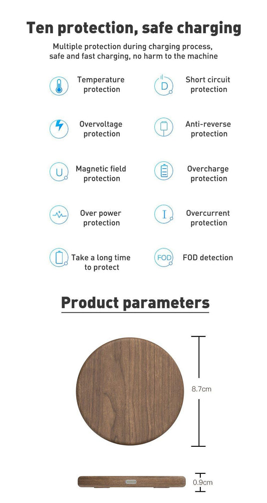 Bamboo USB Wireless Charger for Smartphones