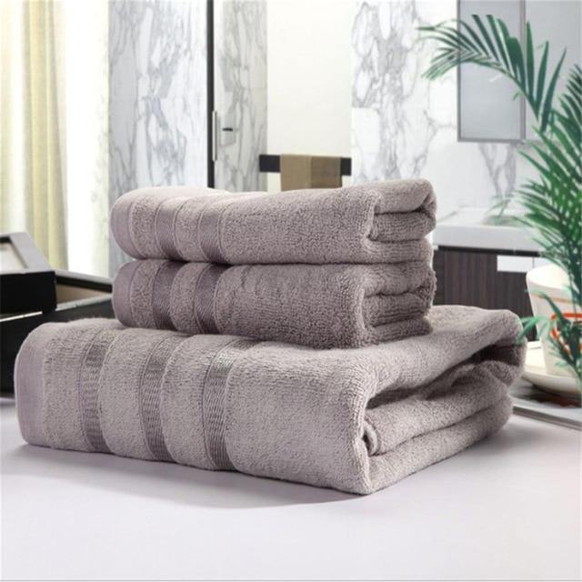 Bamboo Bathroom Towel Set - Earth Thanks - Bamboo Bathroom Towel Set - natural, vegan, eco-friendly, organic, sustainable, apartment, comfort, comfortable, contemporary, decor, design, domestic, elegance, furniture, home, house, indoor, indoors, inside, interior, lifestyle, living room, luxury, modern, relax, relaxation, rest, room, studio couch, style