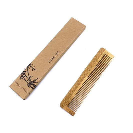 Natural Bamboo Hair Care Comb - Earth Thanks - Natural Bamboo Hair Care Comb - natural, vegan, eco-friendly, organic, sustainable, accessories, bamboo, bathroom, beauty, beauty care, biodegradable, comb, hair, hair care, health & beauty, natural, natural hair care, non-toxic, plastic-free, vegan