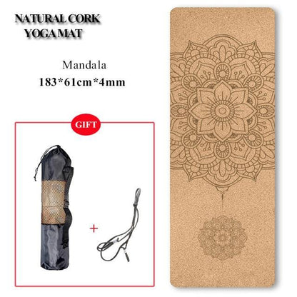 Durable Biocrystal Yoga Mat with Cork Layer - Buddalife