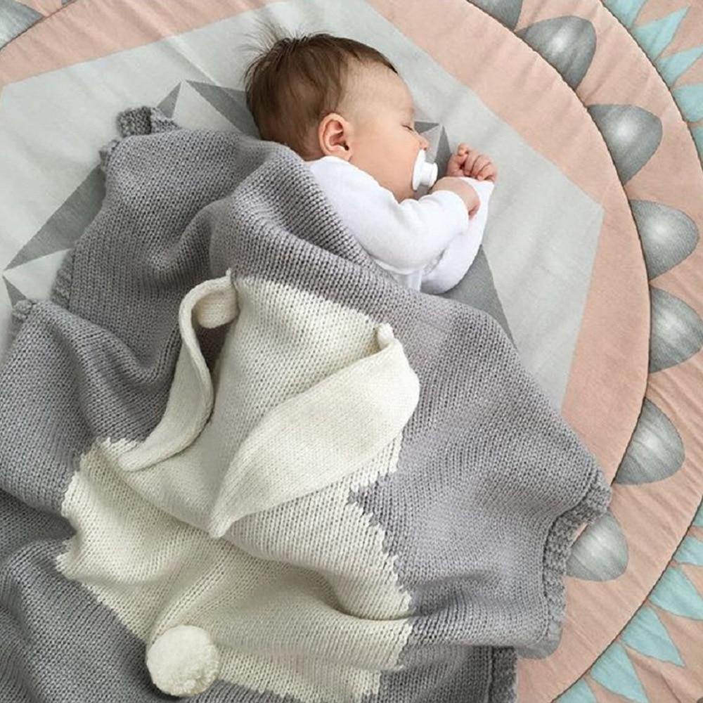 Baby Knitted Plaid Blanket / Swaddle Wrap - Earth Thanks - Baby Knitted Plaid Blanket / Swaddle Wrap - natural, vegan, eco-friendly, organic, sustainable, baby, baby bed, bassinet, bed, care, child, childhood, cradle, cute, happy, home, human, infant, kid, lifestyle, little, love, newborn, people, person, pretty, smile