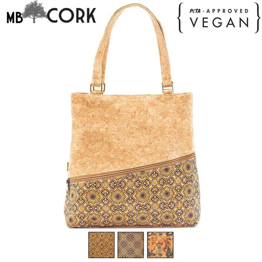 Natural Cork Tote Handbag - Earth Thanks - Natural Cork Tote Handbag - natural, vegan, eco-friendly, organic, sustainable, accessories, bag, city wear, compostable, container, cork, cotton, disposable, dispose, eco shoppers, fashion, handbag, non toxic, nylon, outdoor, plastic free, portable, purse, recyclable, recycle friendly, rucksack, shopper, shoulder bag, smart bag, soft, sterile, street wear, travel, travel bag, traveling bag, vegan friendly, vintage, wardrobe, woman, women, women care, wood, wooden